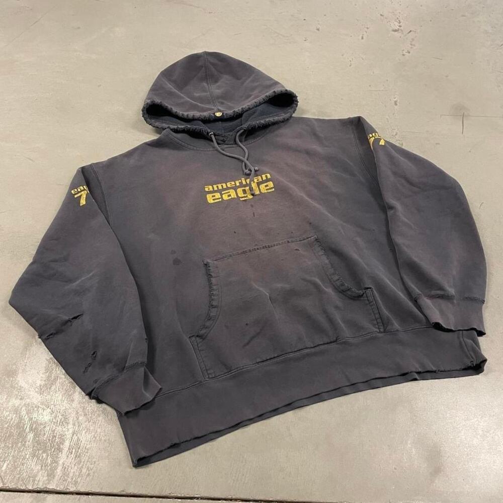 vintage y2k distressed American eagle hoodie